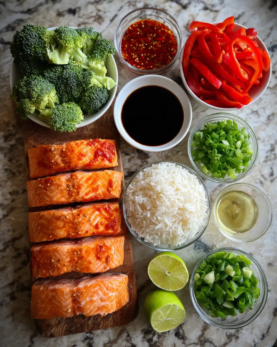 Ingredients for Sweet Chili Salmon Bowls: A Flavorful Fusion Feast